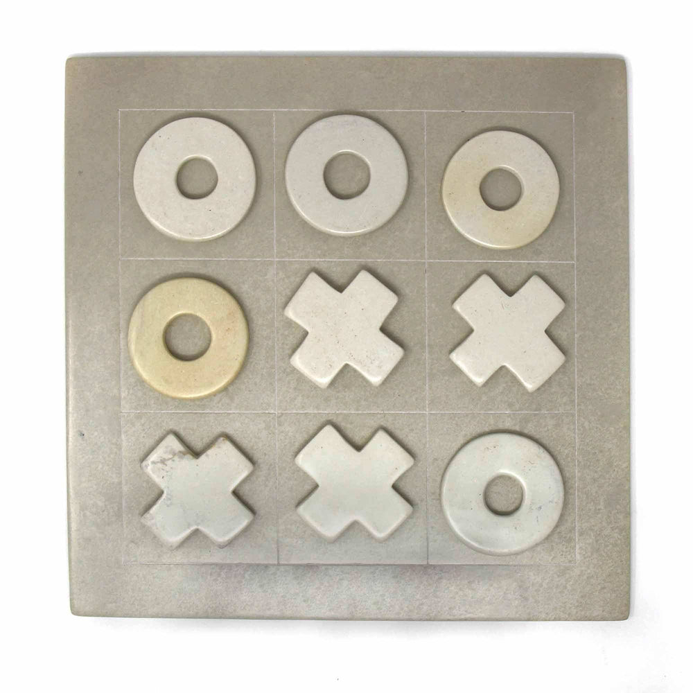 Handcarved Soapstone Tic-Tac-Toe Game Set - SMOLArt - Flyclothing LLC
