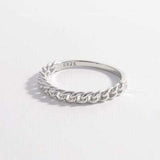 925 Sterling Silver Curb Chain Ring - Trendsi - Flyclothing LLC