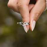 Hand Heart Shape 925 Sterling Silver Open Ring - Trendsi - Flyclothing LLC