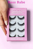 SO PINK BEAUTY Faux Mink Eyelashes 5 Pairs - Trendsi - Flyclothing LLC