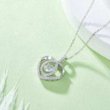 Moissanite 925 Sterling Silver Heart Shape Necklace - Trendsi - Flyclothing LLC