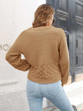 V-Neck Long Sleeve Sweater - Trendsi - Flyclothing LLC