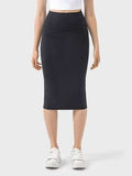 Slit Wrap Active Skirt - Trendsi - Flyclothing LLC