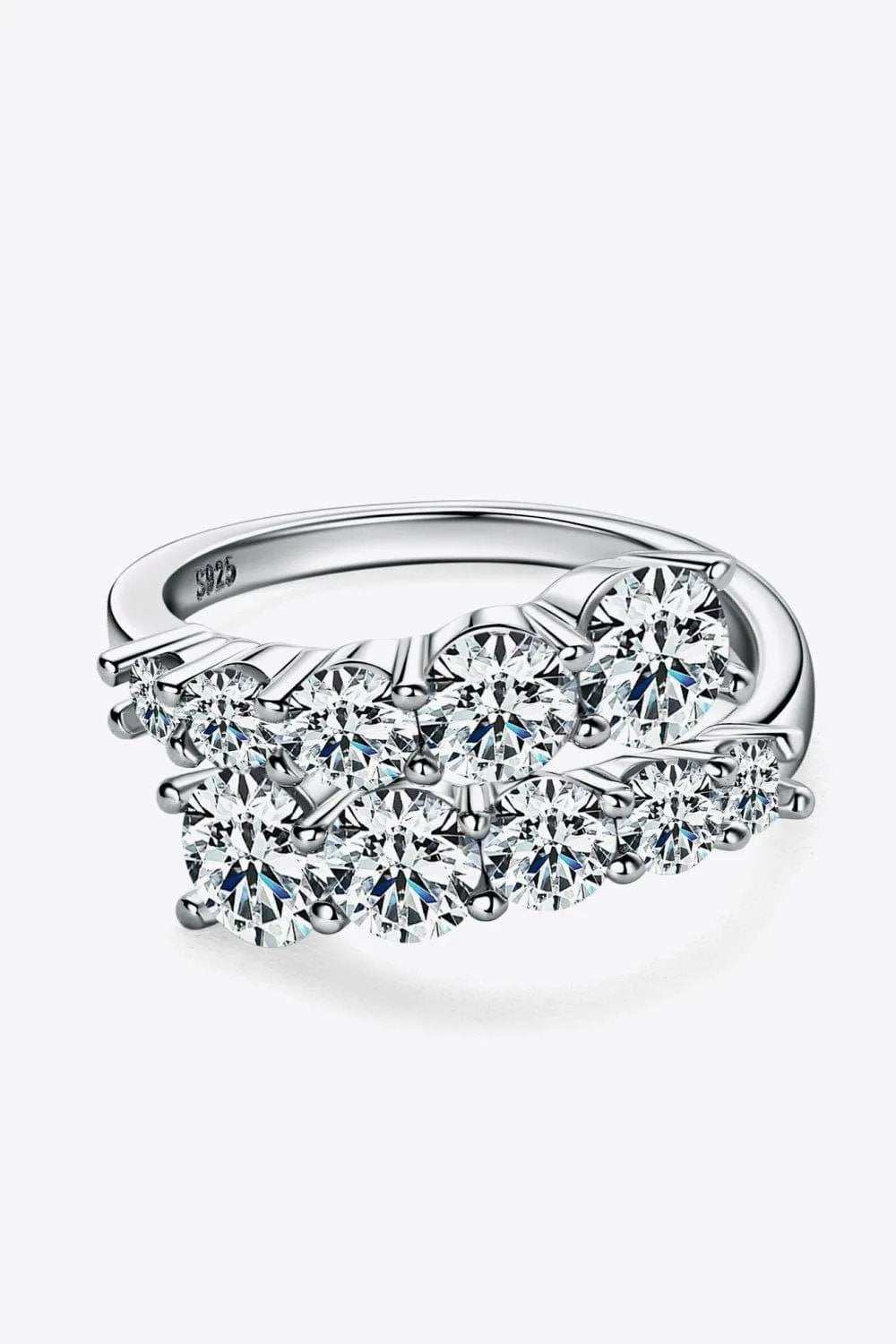 Moissanite 925 Sterling Silver Ring - Trendsi - Flyclothing LLC