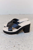 Weeboo Cherish The Moments Contrast Platform Sandals in Black - Trendsi - Flyclothing LLC