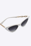 Chain Detail Cat-Eye Sunglasses - Trendsi - Flyclothing LLC