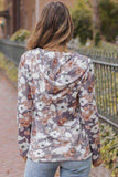 Floral Zip Up Pocketed Hoodie - Trendsi - Flyclothing LLC