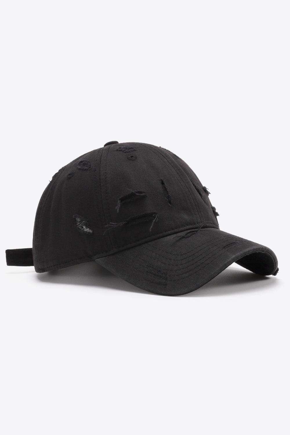 Distressed Adjustable Baseball Cap - Trendsi - Flyclothing LLC