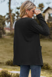 Open Front Long Sleeve Cardigan - Trendsi - Flyclothing LLC