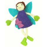 Hand Felted Tooth Fairy Pillow - Brunette with Purple Dress - Global Groove - Global Groove - Flyclothing LLC