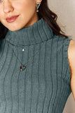 Basic Bae Full Size Ribbed Turtleneck Tank - Trendsi - Flyclothing LLC