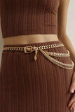 Rhinestone Decor Metal Chain Belt - Trendsi - Flyclothing LLC