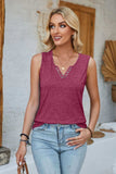 Heathered Notched Wide Strap Tank - Trendsi - Flyclothing LLC