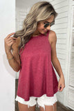 Cutout Round Neck Sleeveless Top - Trendsi - Flyclothing LLC