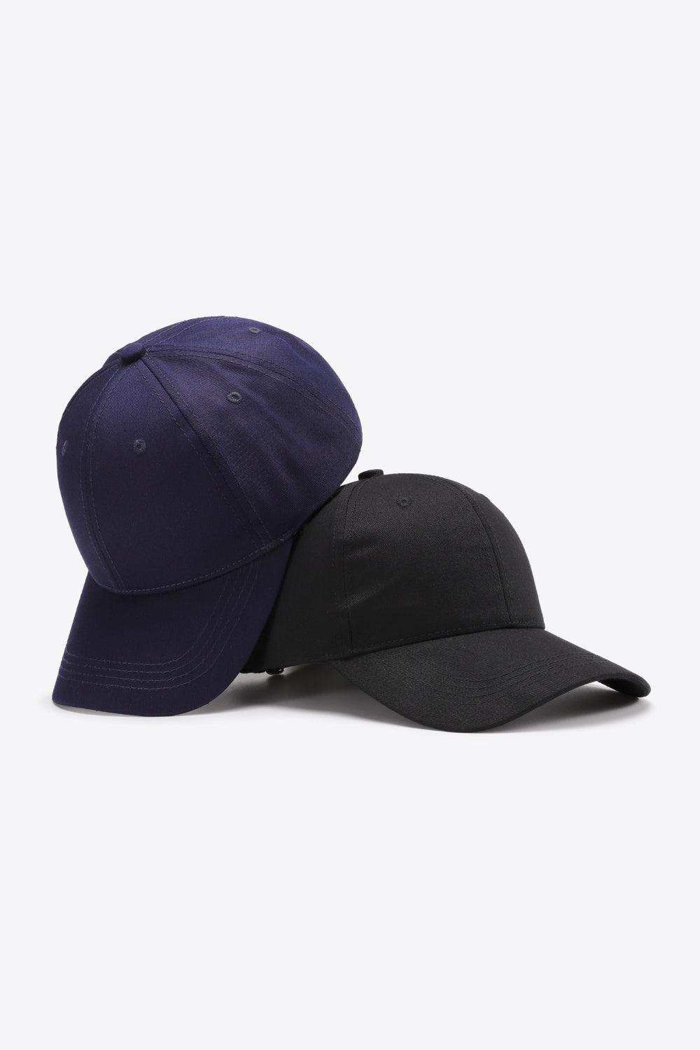 Plain Adjustable Cotton Baseball Cap - Trendsi - Flyclothing LLC