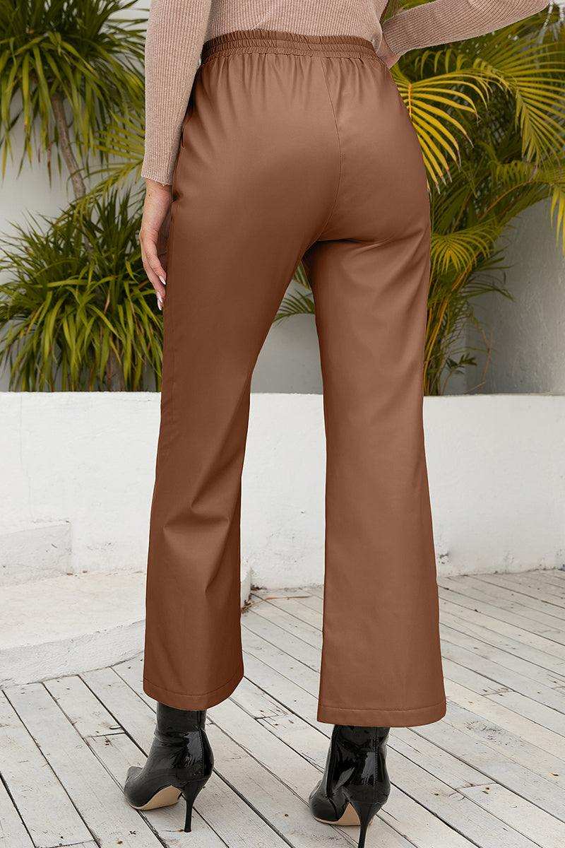 Drawstring Wide Leg Long Pants - Trendsi - Flyclothing LLC