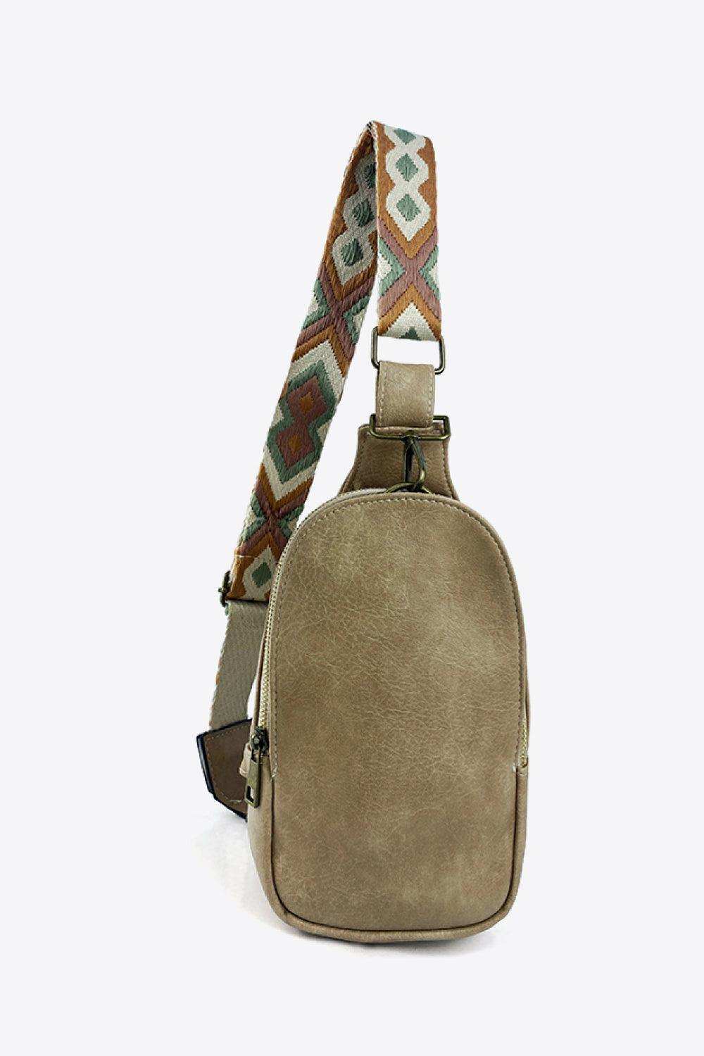 Adjustable Strap PU Leather Sling Bag - Trendsi - Flyclothing LLC