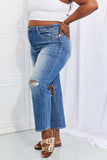 RISEN Full Size Emily High Rise Relaxed Jeans - Trendsi - Flyclothing LLC