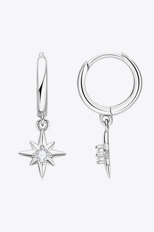 Moissanite Star Drop Earrings - Trendsi - Flyclothing LLC