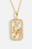 Rhinestone Constellation Pendant Copper Necklace - Trendsi - Flyclothing LLC