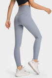Feel Like Skin Elastic Waistband Yoga Leggings - Trendsi - Flyclothing LLC