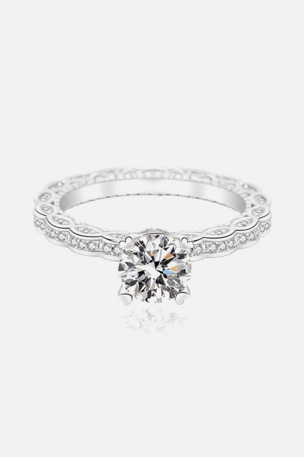 1 Carat Moissanite 925 Sterling Silver Ring - Trendsi - Flyclothing LLC