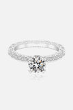 1 Carat Moissanite 925 Sterling Silver Ring - Trendsi - Flyclothing LLC