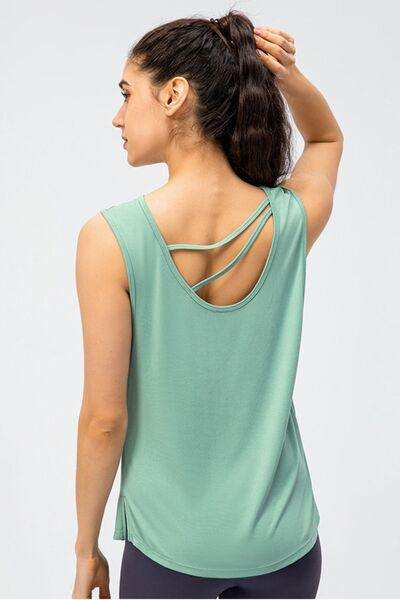 Cutout Reversible Active Tank - Trendsi - Flyclothing LLC