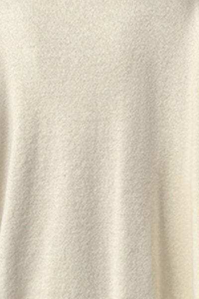 Slit V-Neck Dropped Shoulder Sweater - Trendsi - Flyclothing LLC