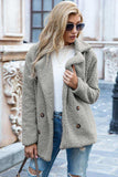 Full Size Lapel Collar Sherpa Coat - Trendsi - Flyclothing LLC
