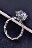 Moissanite Twisted Ring - Trendsi - Flyclothing LLC