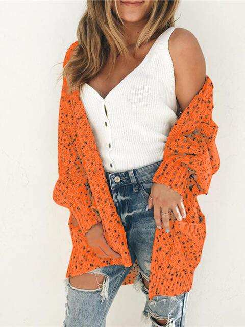 Multicolored Open Front Cardigan - Trendsi - Flyclothing LLC
