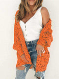 Multicolored Open Front Cardigan - Trendsi - Flyclothing LLC