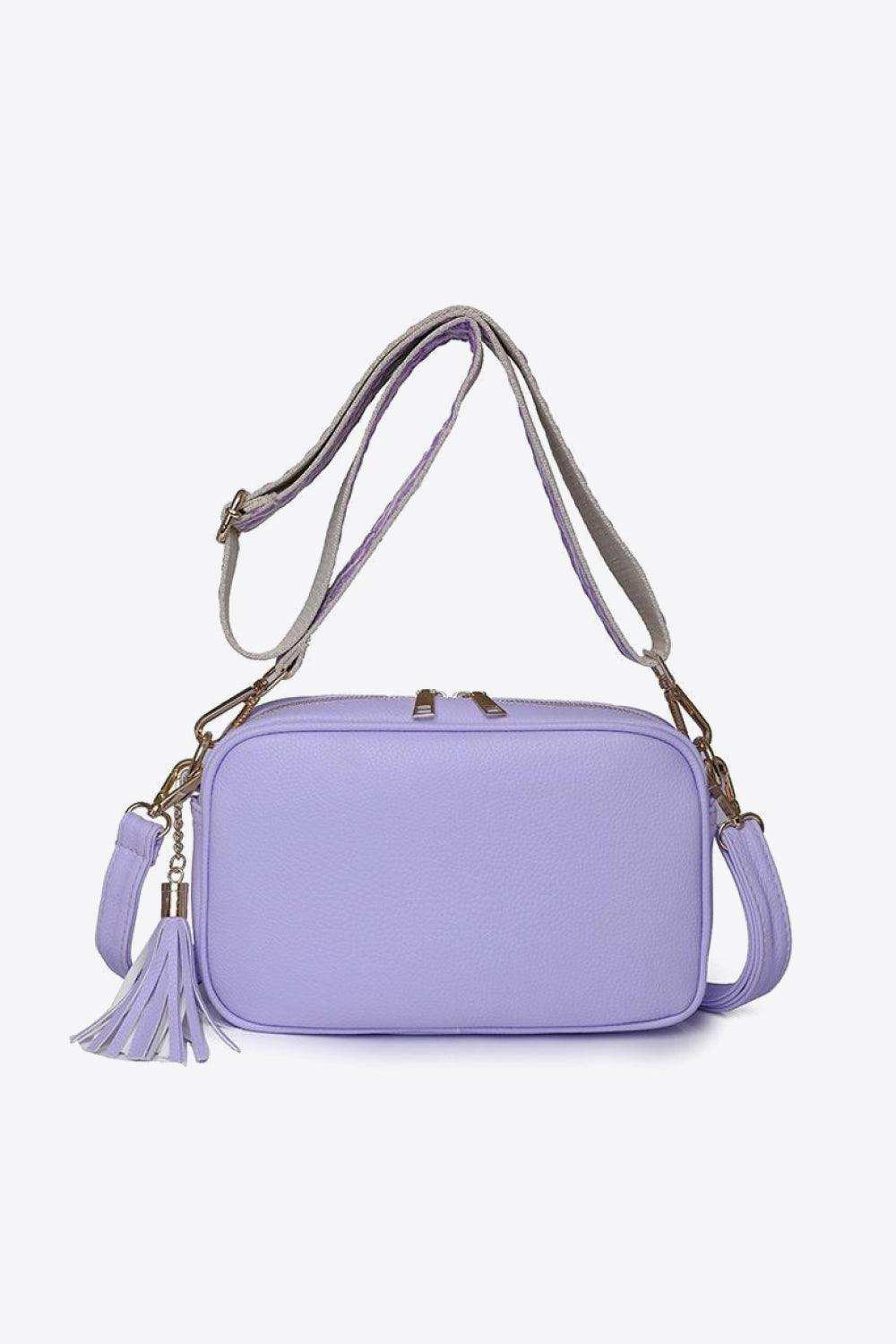 PU Leather Tassel Crossbody Bag - Trendsi - Flyclothing LLC