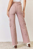 RISEN Full Size High Rise Cargo Wide Leg Jeans - Trendsi - Flyclothing LLC