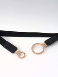 Double Ring Buckle Elastic PU Belt - Trendsi - Flyclothing LLC