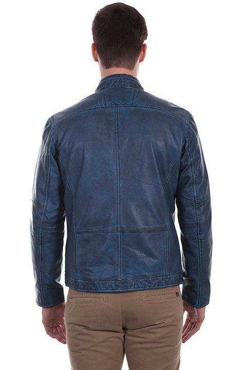 Scully Leather Denim Zip Front Mens Jacket - Scully Leather - Flyclothing LLC