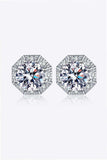 2 Carat Moissanite 925 Sterling Silver Stud Earrings - Trendsi - Flyclothing LLC