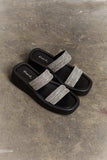 Qupid Bright Mind Platform Wedge Rhinestone Sandal - Trendsi - Flyclothing LLC