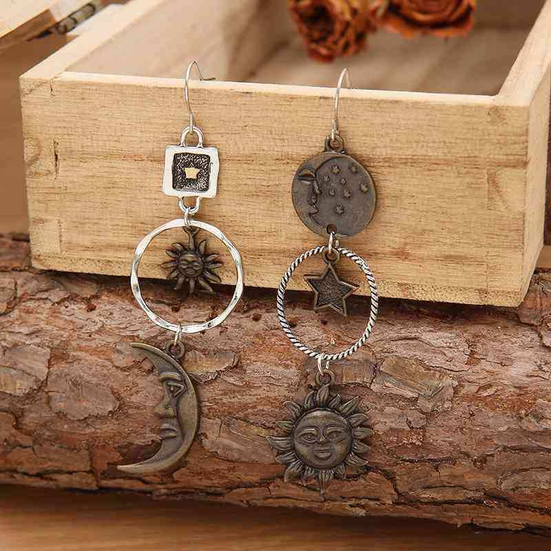 Star, Sun, and Moon Earrings - Trendsi - Flyclothing LLC