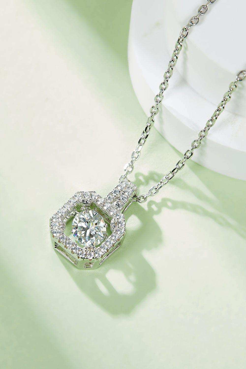 Moissanite 925 Sterling Silver Necklace - Trendsi - Flyclothing LLC