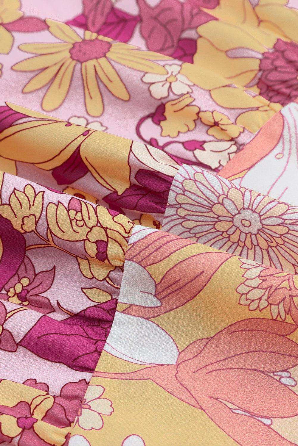 Floral Spaghetti Strap Tiered Dress - Trendsi - Flyclothing LLC