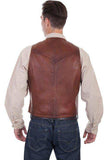 Scully Leather Brown Mens Mens Vest - Scully Leather - Flyclothing LLC