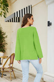 Drop Shoulder V-Neck Knit Pullover - Trendsi - Flyclothing LLC