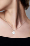 Moissanite Round Pendant Necklace - Trendsi - Flyclothing LLC