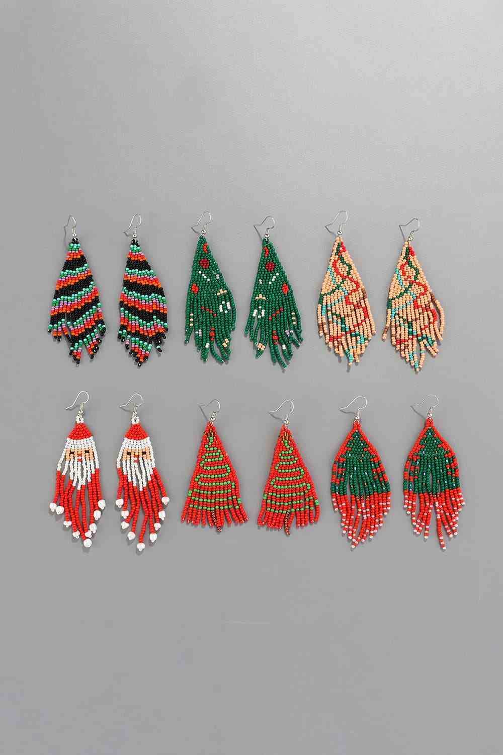 Christmas Beaded Earrings - Trendsi - Flyclothing LLC