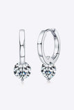 2 Carat Moissanite 925 Sterling Silver Drop Earrings - Trendsi - Flyclothing LLC