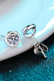 Inlaid 1 Carat Moissanite Stud Earrings - Trendsi - Flyclothing LLC