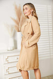 Culture Code Full Size Tied Trench Coat with Pockets - Trendsi - Flyclothing LLC