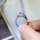 2 Carat Moissanite 925 Sterling Silver Ring - Trendsi - Flyclothing LLC